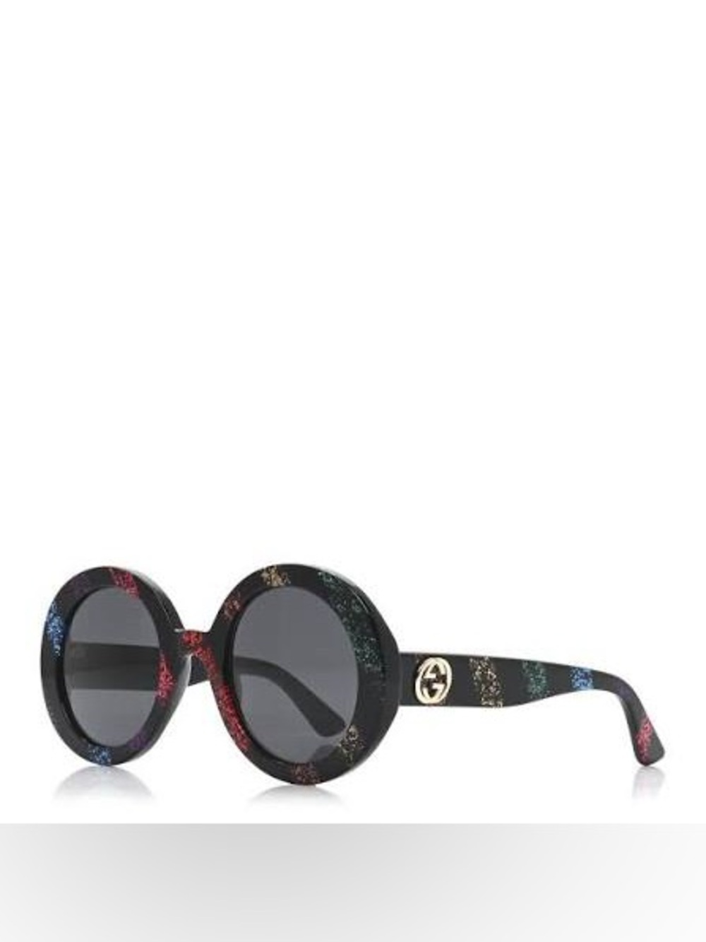 Gucci Acetate Round Glitter GG0319S Sunglasses Rainbow